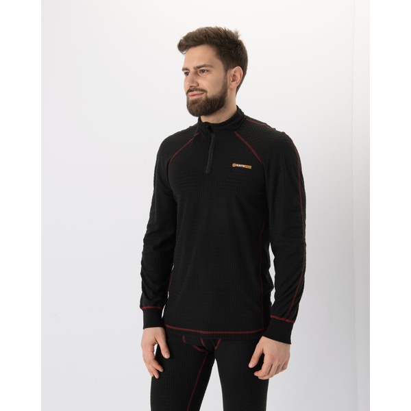 Термобелье Huntsman Thermoline Zip фактурное чёрный