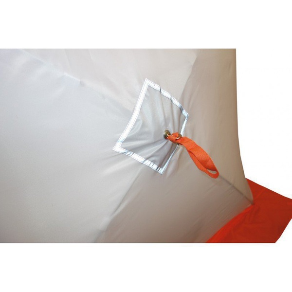 Палатка для зимней рыбалки Пингвин Призма Brand New (2-сл) (каркас В95Т1) бело-оранжевый