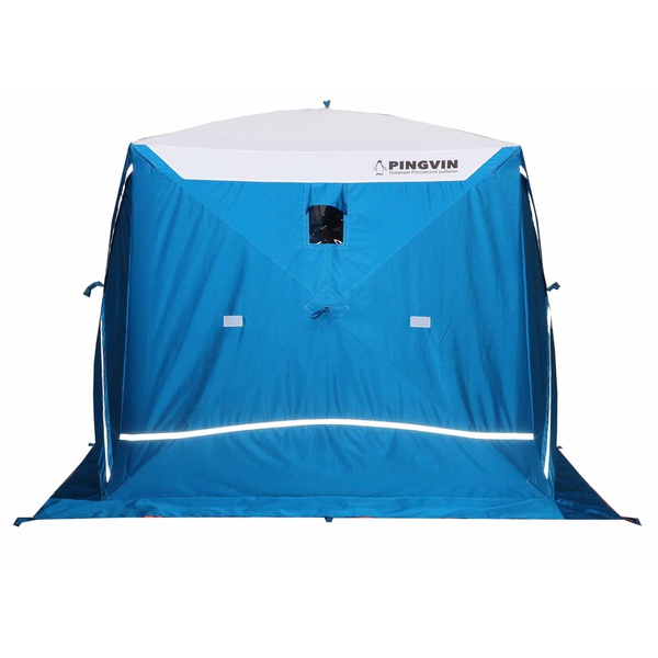 Палатка для зимней рыбалки Пингвин Призма Премиум Strong (2-сл) (каркас В95Т1) бело-синий