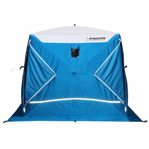 Палатка для зимней рыбалки Пингвин Призма Премиум Strong (2-сл) (каркас В95Т1) бело-синий