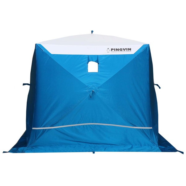 Палатка для зимней рыбалки Пингвин Призма Премиум Strong (2-сл) (каркас В95Т1) бело-синий