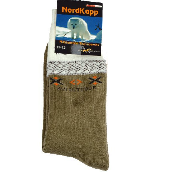 Термоноски NordKapp Олени 515 бежевый