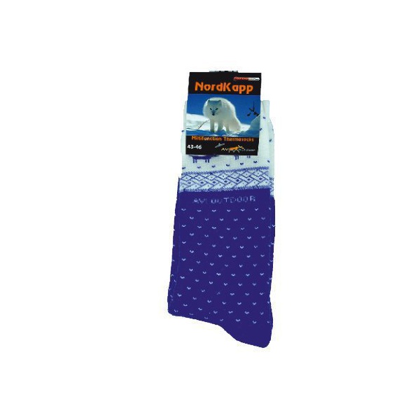 Термоноски NordKapp Олени 515 яркий-синий