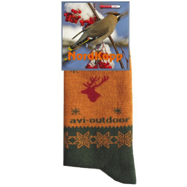 Термоноски NordKapp 519 оранжево-болотный