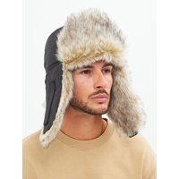 Шапка-ушанка Huntsman Евро (с маской) чёрный, Волк