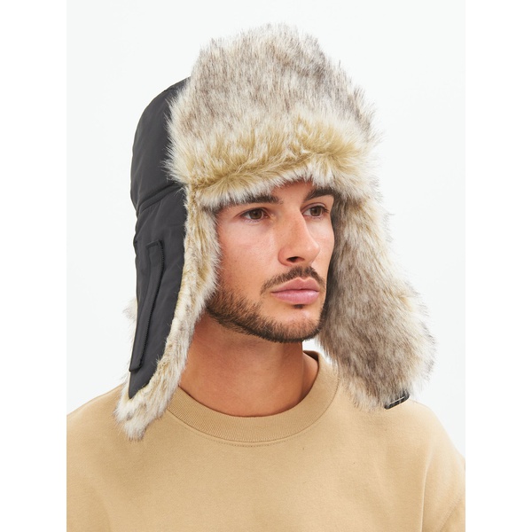 Шапка-ушанка Huntsman Евро (с маской) чёрный, Волк