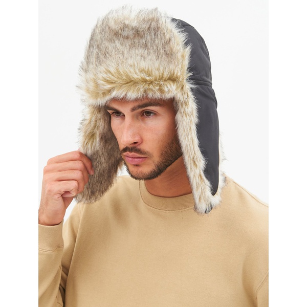 Шапка-ушанка Huntsman Евро (с маской) чёрный, Волк