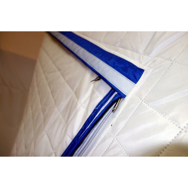 Палатка для зимней рыбалки Пингвин Призма Премиум Термолайт (каркас композит) бело-синий