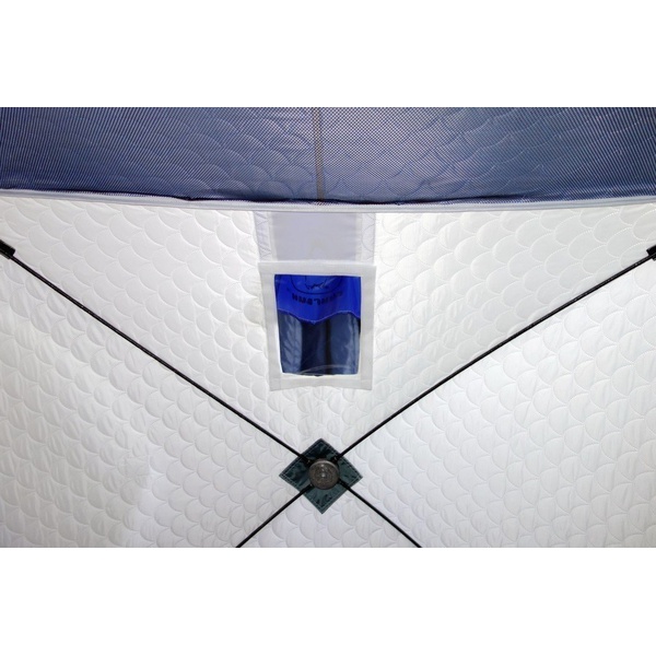 Палатка для зимней рыбалки Пингвин Призма Термолайт (каркас композит) бело-синий