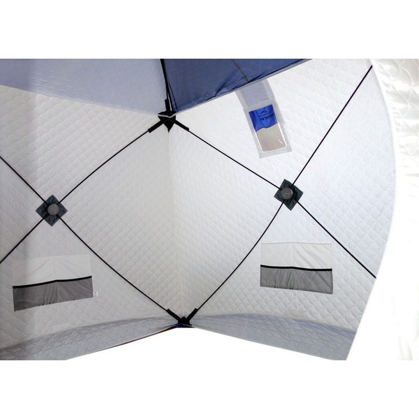 Палатка для зимней рыбалки Пингвин Призма Термолайт (каркас композит) бело-синий