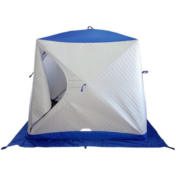 Палатка для зимней рыбалки Пингвин Призма Термолайт (каркас композит) бело-синий