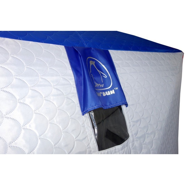 Палатка для зимней рыбалки Пингвин Призма Термолайт (каркас композит) бело-синий